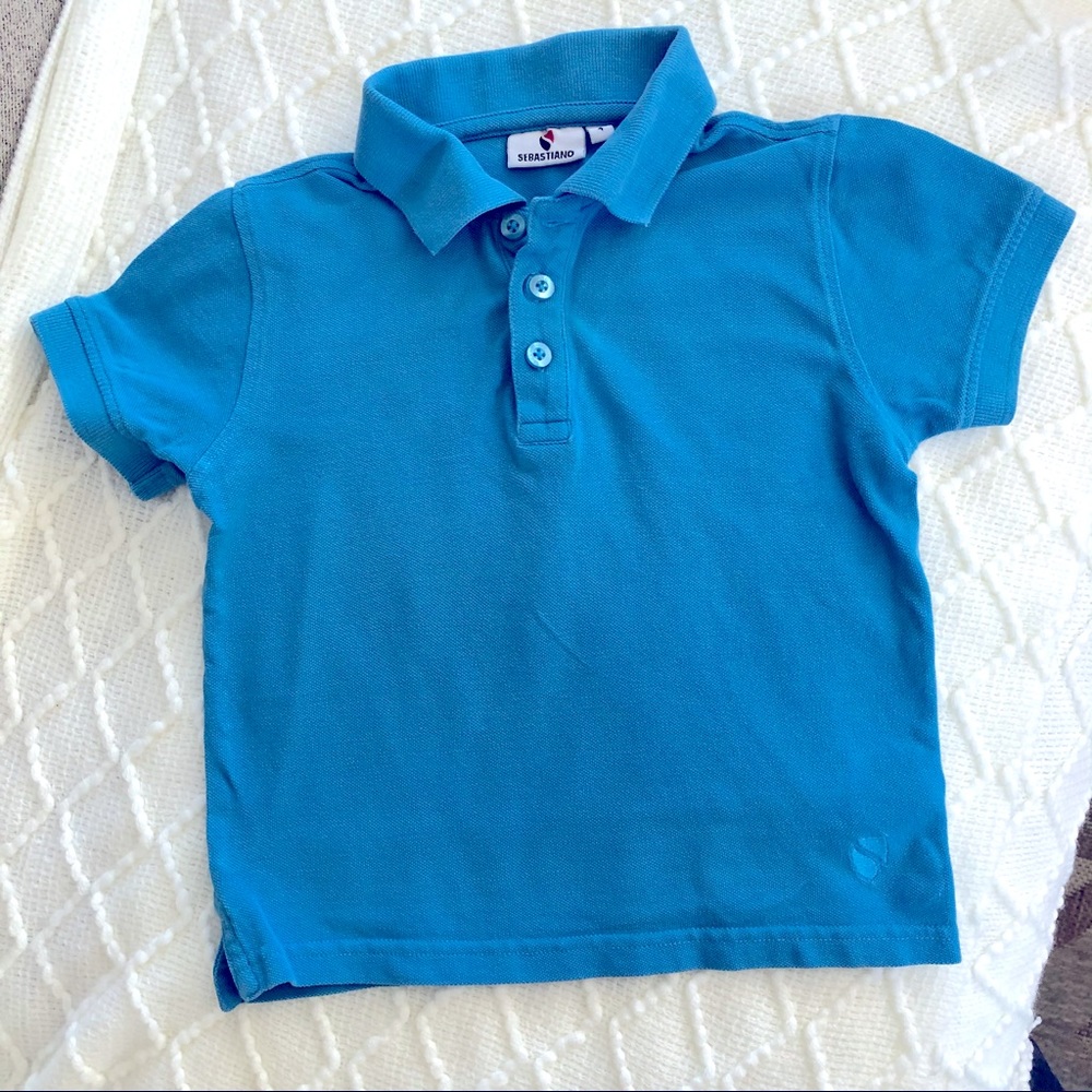 Sebastiano boy blue polo shirt french brand size 4